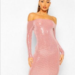 NWT Light pink sequins dress
